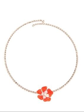 Revolve 8 Other Reasons Wicked X Poppy Choker Necklace in Gold And Red NIB